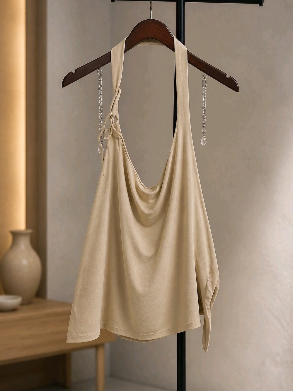 wild fable Beige Halter Tank Top